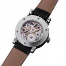 Ceas barbatesc Winner, schelet negru, curea din piele neagra, mecanism automatic-mecanic, stil Fashion + cutie cadou