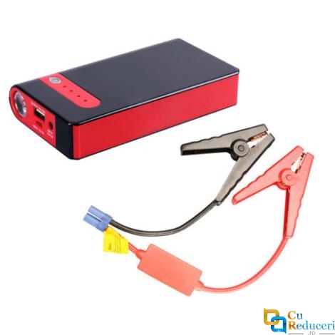 Acumulator extern pornire auto / Jump Starter, 12 V, curent pornire 200 A/5 sec., 5V/2.1A, 16V/19V/3.5A, curent maxim 400 A, capacitate 12000 mAH, lanterna 