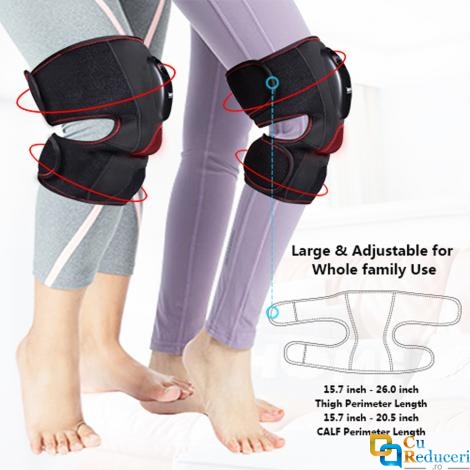 Aparat de masaj tip genunchiere CINCOM KN9030 compresie cu aer si terapie cu incalzire, 3 moduri si 3 intensitati, 9 tipuri de tehnici si metode de masaj, marime universala