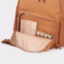 Rucsac/Ghiozdan, multifunctional pentru mamici si bebelusi, 3 modalitati de purtare, 12 buzunare, spatios, atasabil la carucior, saltea pliabila, buzunare termoizolante, buzunar detasabil pentru biberon/suzeta/chei, maro