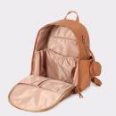 Rucsac/Ghiozdan, multifunctional pentru mamici si bebelusi, 3 modalitati de purtare, 12 buzunare, spatios, atasabil la carucior, saltea pliabila, buzunare termoizolante, buzunar detasabil pentru biberon/suzeta/chei, maro