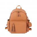 Rucsac/Ghiozdan, multifunctional pentru mamici si bebelusi, 3 modalitati de purtare, 12 buzunare, spatios, atasabil la carucior, saltea pliabila, buzunare termoizolante, buzunar detasabil pentru biberon/suzeta/chei, maro