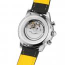Ceas barbatesc Forsining cu Moon Phase (arata noapte/zi), curea din piele neagra, mecanism automatic-mecanic, elegant si rafinat intr-un design clasic