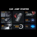 Acumulator extern pornire auto / Jump Starter 12 V cu compresor 150 PSI, curent de pornire 1200 A, curent maxim 2500 A, capacitate 20000 mAh, lanterna 