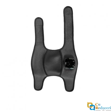 Aparat de masaj pentru genunchi, umar, brat din doua piese, cu 3 trepte de intensitate a caldurii 45, 55, si 65°C, 3 niveluri de intensitate a masajului, capacitate baterie 3000 mAh, afisaj digital