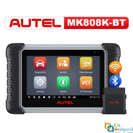 Tester Auto Profesional, Autel MK808K-BT, Display LCD 7 inch, Android 11.0, 4GB RAM + 64GB Stocare, include functia de control bidirectional, 36+ Functii Speciale, baterie 5000 mAh, comunicare Bluetooh, suport limba Romana, 1 an update gratuit