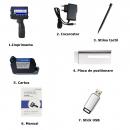 Imprimanta de mana portabila tip pistol BLIROWIN® cu touchscreen, imprimare logo, coduri de bare, date de expirare, coduri QR, compatibila pe suprafete multiple, cerneala cu uscare rapida, cartus negru lucios, dimensiune imprimare 2-25.4 mm