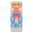 Saltea pentru masaj complet 3D Shiatsu, Blirowin<sup>®</sup>, amelioreaza durerilor de spate, zone de masaj multiple pentru relaxare completa, perna ortopedica pentru picioare integrata, perne pentru presiune, presopunctura, material piele PU de inalta calitate, culoare gri