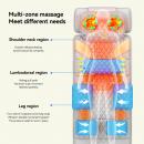 Saltea pentru masaj complet 3D Shiatsu, Blirowin<sup>®</sup>, amelioreaza durerilor de spate, zone de masaj multiple pentru relaxare completa, perna ortopedica pentru picioare integrata, perne pentru presiune, presopunctura, material piele PU de inalta calitate, culoare gri