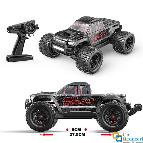 Masina cu telecomanda MJX 10208 1/10 RC TRUCK, motor fara perii 3650 3500 KV, 2.4G, viteza maxima 80km/h, acumulator 4S 14.8V 5000 mAh, autonomie 15 min