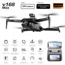 Drona V168 MAX, camera 8K UHD 5G GPS cu obiectiv de evitare obstacole la 360°, raza de actiune de 3000 m, motor fara perii, baterie 7.4V 3000 mAh, autonomie 30 min