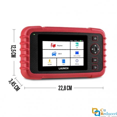 Tester Auto Profesional, Launch CRP123X V2.0, OBD2, EOBD Display 5 inch, Android 8.1, 2GB RAM + 32GB Stocare, baterie 6100 mAh, actualizare gratuita pe viata