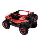Masinuta electrica pentru copii, 4x4, 12V 10A, 2 locuri, roti EVA, telecomanda parinti, Bluetooth, suspensii, dotari premium, scaune piele ecologica, culoare rosu, 125 x 75 x 73